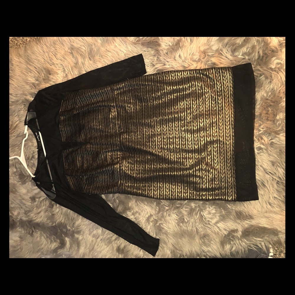 Sexy black and gold body on dress
